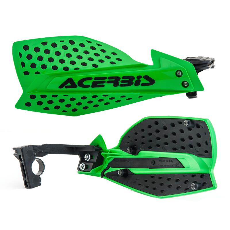 Acerbis X-Ultimate MX Handguards Kit Green Black Kawasaki KLX KX KXE KXF