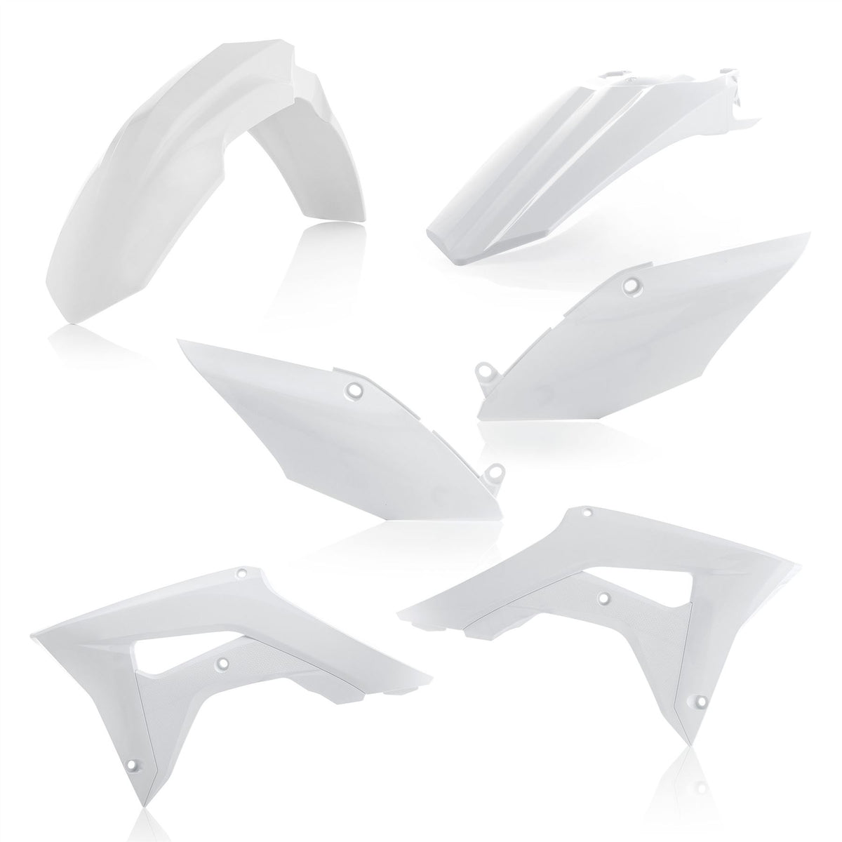 Acerbis Plastic Kit White For HONDA CRF 250 R 2018-2021