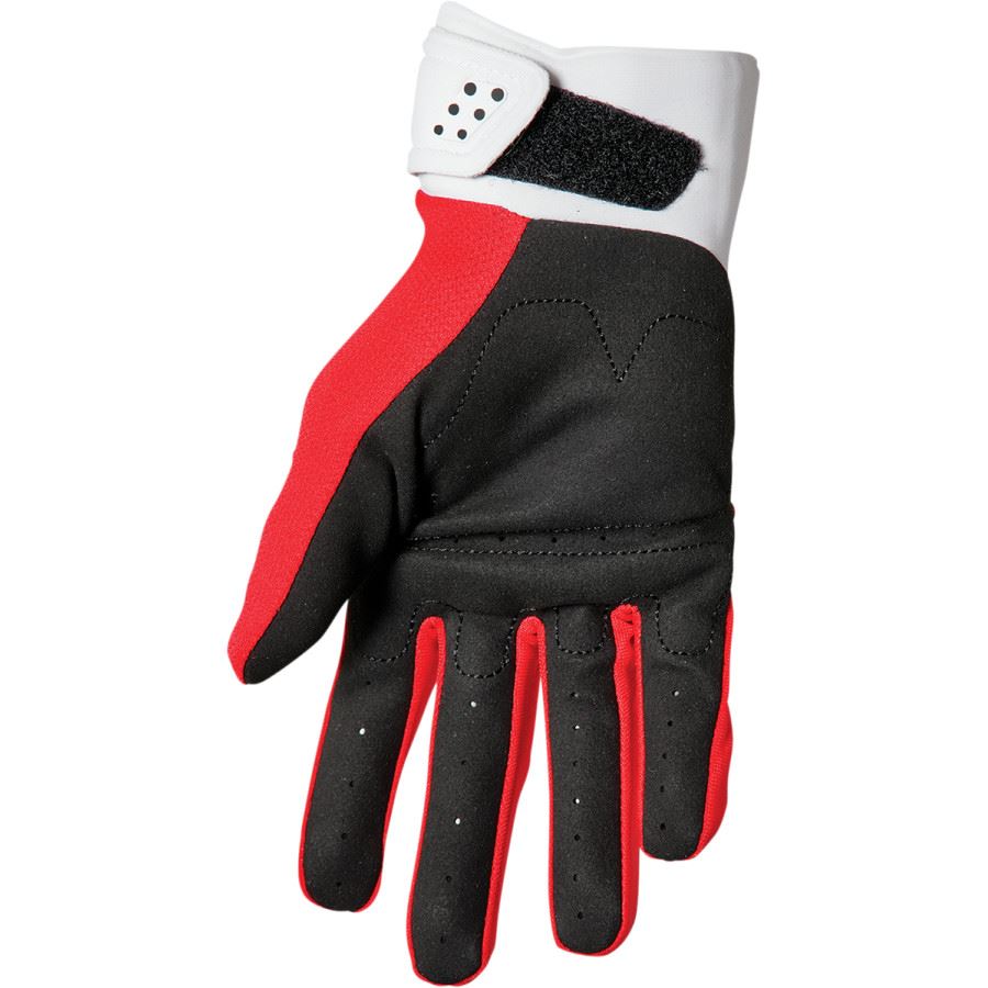 Thor 2025 Youth Spectrum Red White Motocross Gloves