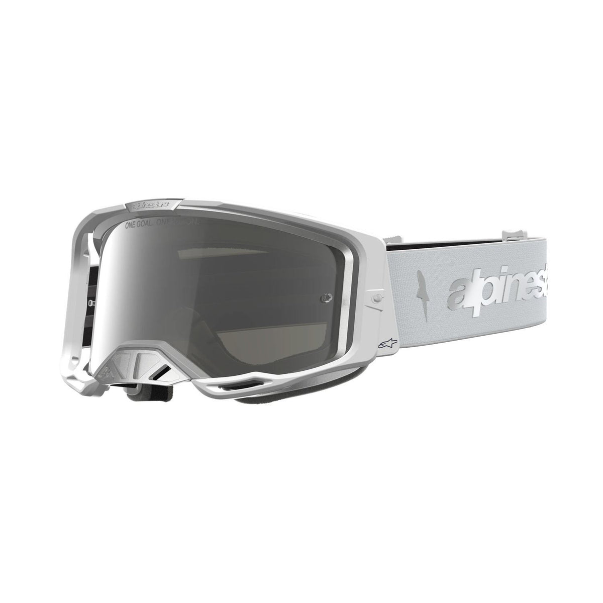 Alpinestars 2027 Vision 8 Amber MX Goggles White Mirror Silver