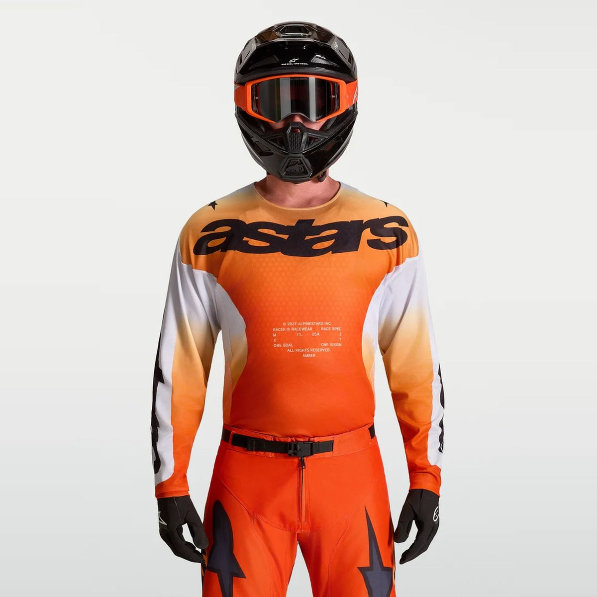 Alpinestars 2027 Racer Amber MX Jersey Cardinal Red Light Lilac Black