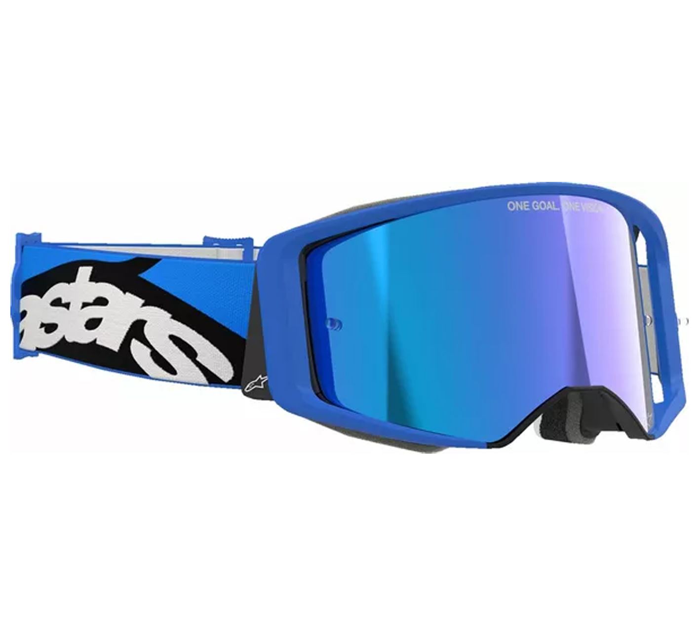 Alpinestars 2025 Goggles Supertech Stream Blue Blue Mirror