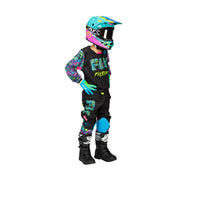 Fly Racing 2026 Motocross Combo Kit Kinetic Mutant Youth  Black Multi