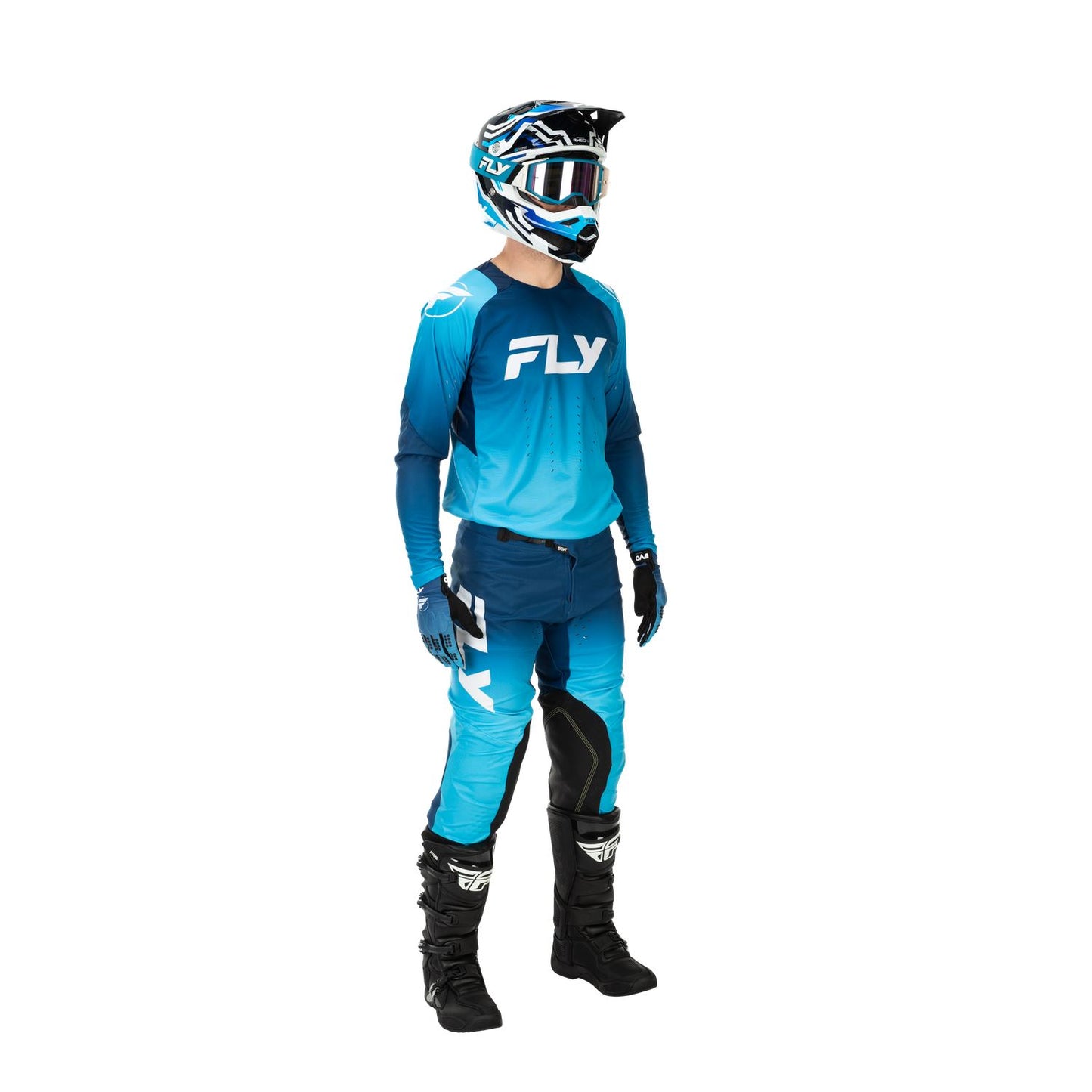 Fly Racing 2026 Motocross Combo Kit Evolution DST  Blue White