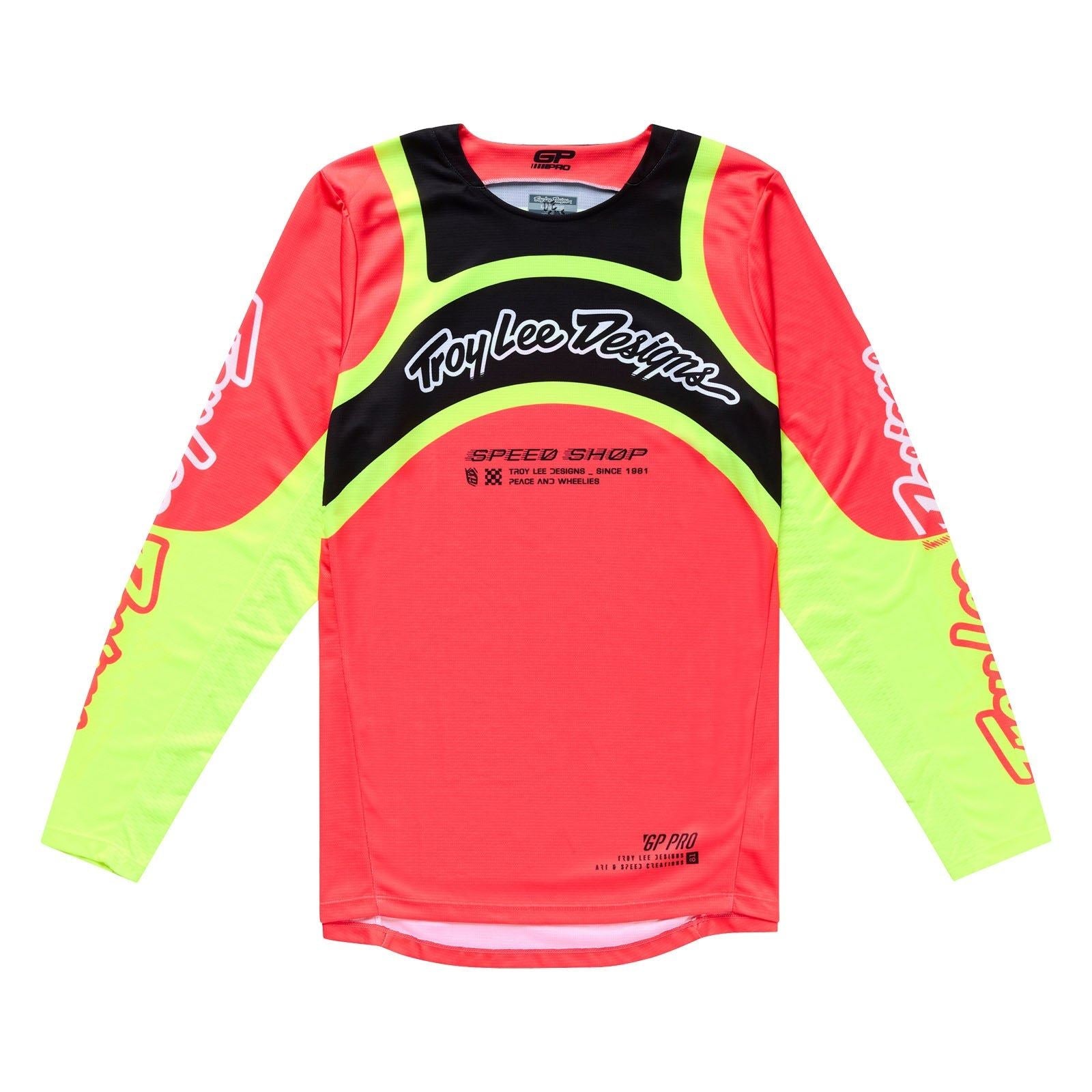 Troy Lee 2026 Motocross Jersey GP Pro Swerve Infra Red Flo Yellow
