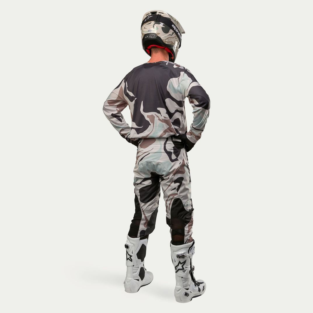 Alpinestars 2024 Racer Tactical Motocross Combo Kit Pants & Jersey Iron Camo Cast Grey Clearance