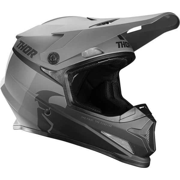 Thor Motocross Helmet Sector Racer Matte Black Charcoal