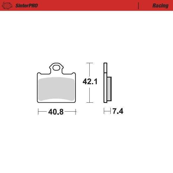 Moto-Master Rear Pro Racing Sintered Brake Pads For KTM Freeride E-SX 2012-2016