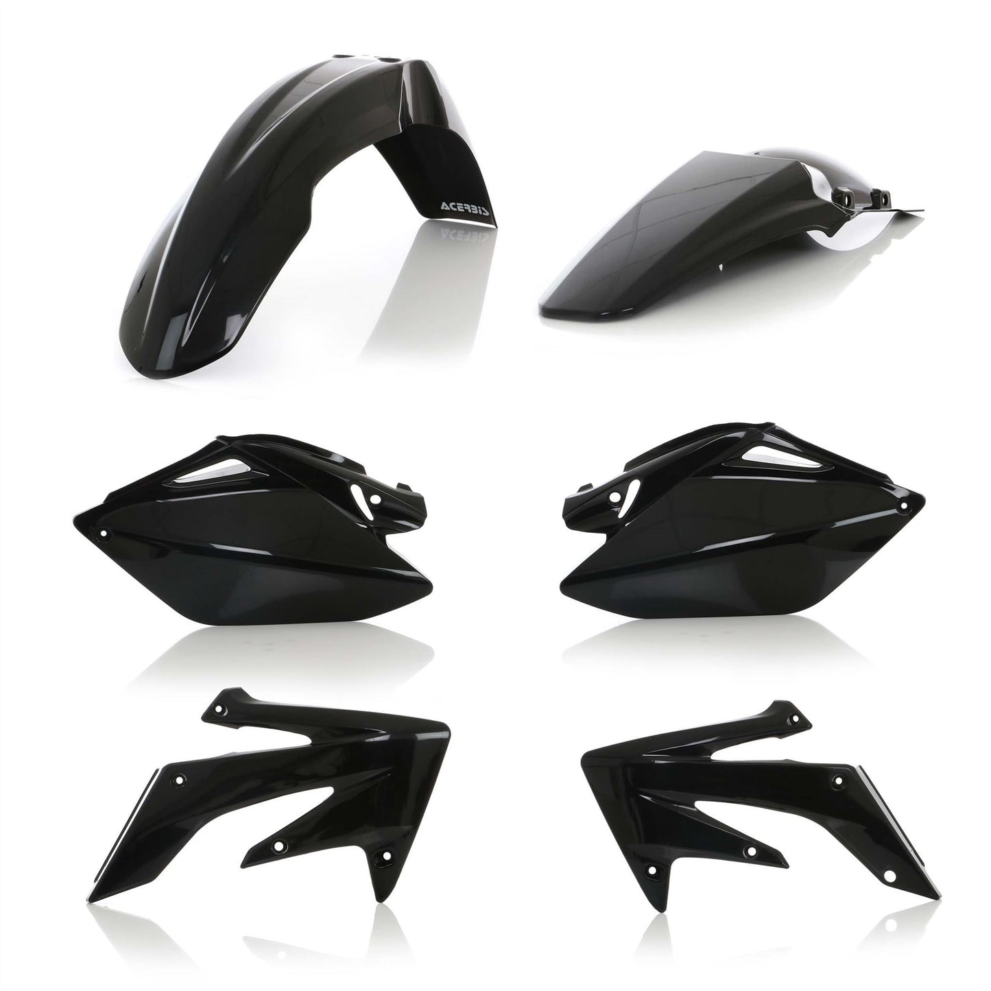 Acerbis Plastic Kit Black For HONDA CRF 250 R 2006-2009