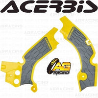 Acerbis X-Grip Frame Protector Guards Yellow Grey For Suzuki RM-Z 450 2008-2017