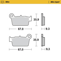 Moto-Master Rear Nitro Sport Sintered Brake Pads For Yamaha WR 450 F Enduro GP 2018-2019