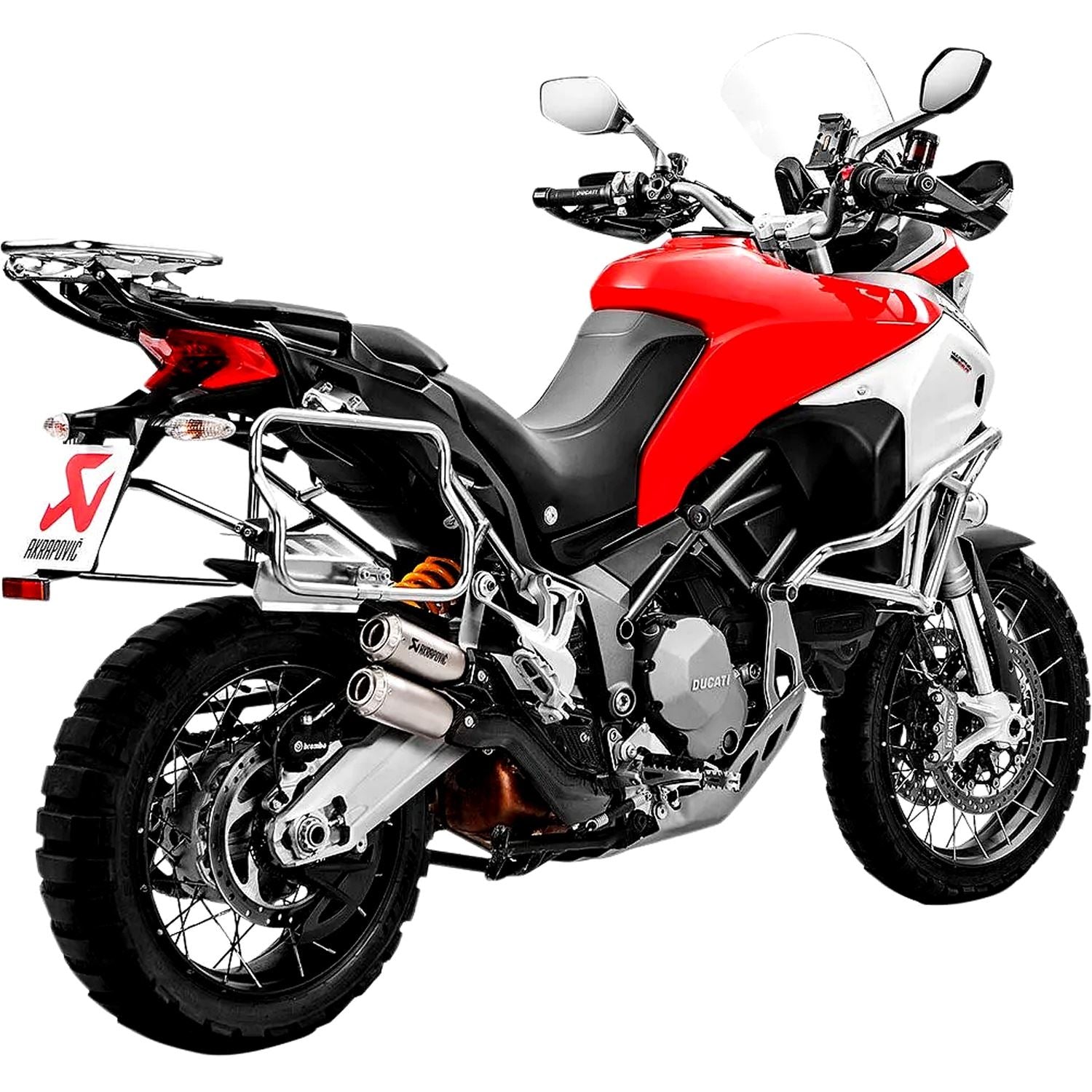Akrapovic Titanium Line Slip On Silencer For Ducati MULTISTRADA 1200 S ABS DVT Enduro 2017