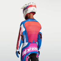 Alpinestars 2027 Techstar Maven MX Jersey White Hot Coral Blithe Blue