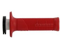 Domino D100 Red D-Lock MX Grips W/Push Pull Pulley Motocross Off-Road Enduro