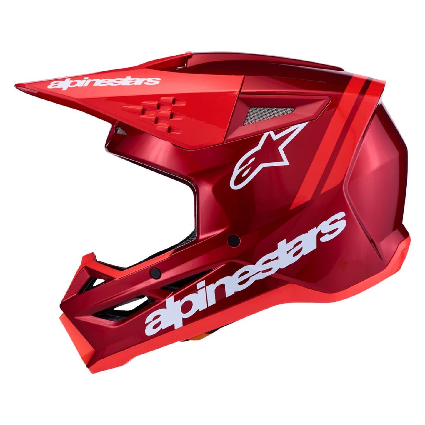 Alpinestars 2027 S-M3 Radium MX Helmet Red White Blue Yellow Flou
