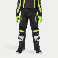 Alpinestars 2024 Racer Lurv Youth Motocross Pants Black Yellow Fluo