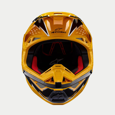 Alpinestars 2024 Supertech SM10 Ampress Black Yellow Motocross Helmet