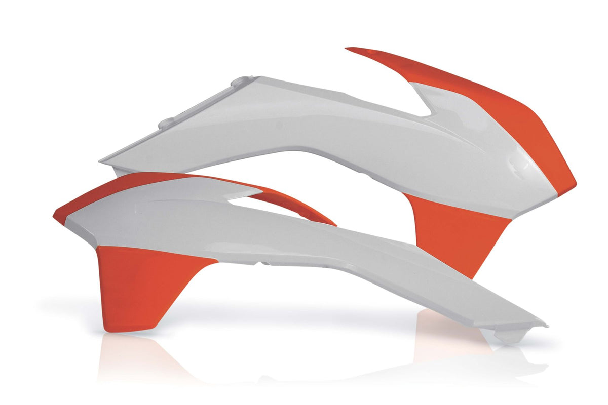 Acerbis Radiator Rad Scoops Orange White For KTM EXC 250 2014-2016