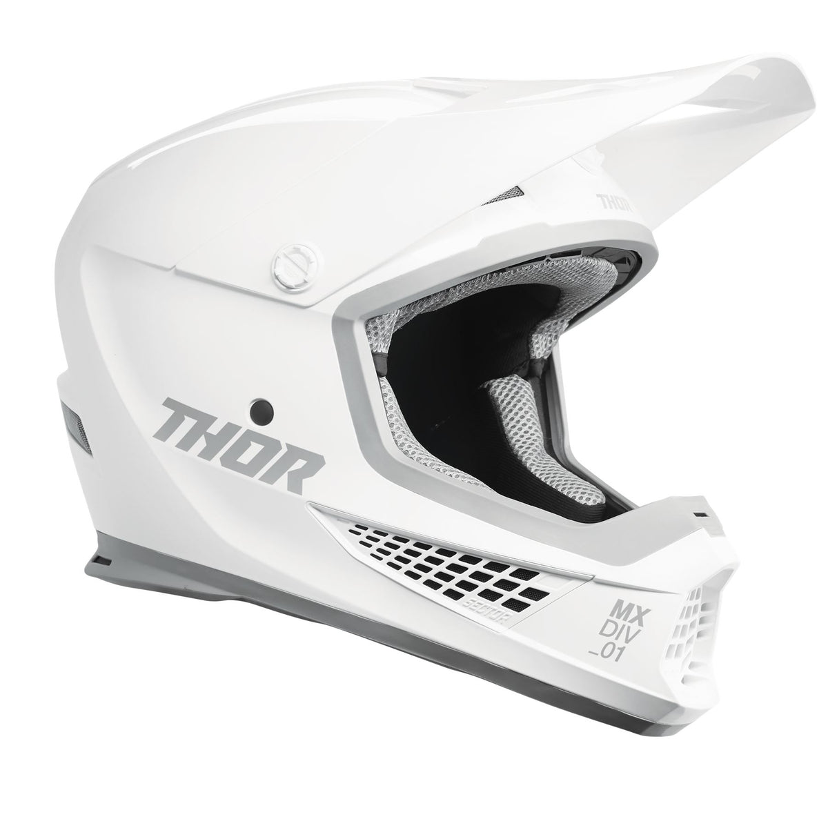 Thor 2025 Motocross Helmet Sector 2 Whiteout Solid White