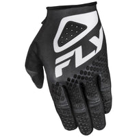 Fly Racing 2025 Youth Kinetic Sym Motocross Gloves Black White