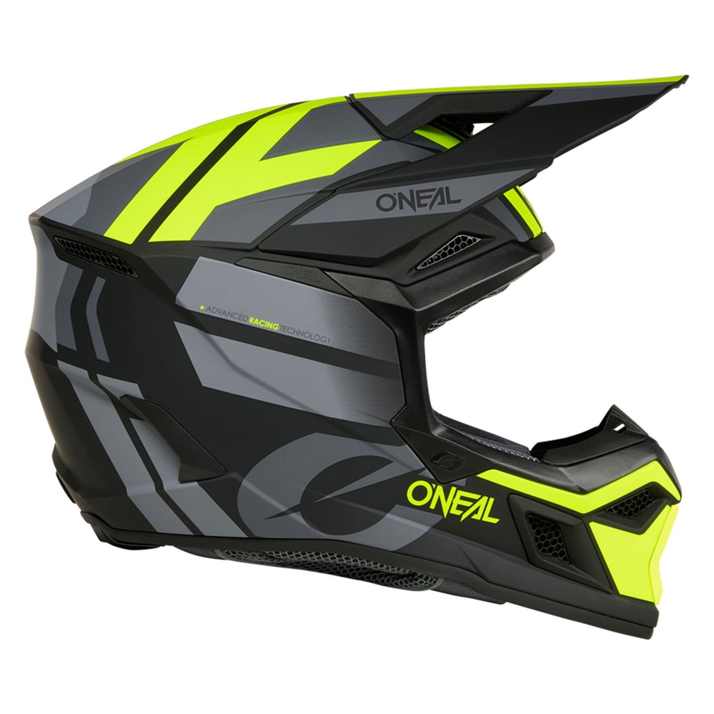 O'Neal 2026 3 SRS Ride Black Grey Neon Yellow Helmet
