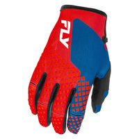 Fly Racing 2026 Motocross Gloves Kinetic Youth  Red White Blue