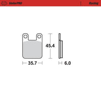 Moto-Master Front Left Pro Racing Sintered Brake Pads For Beta Rev 50 2000