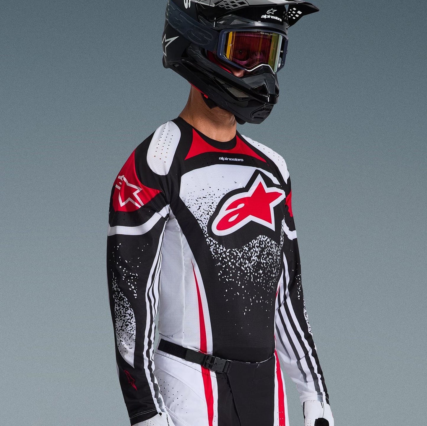 Alpinestars 2026 Techstar Nomur Motocross Jersey Black White Red