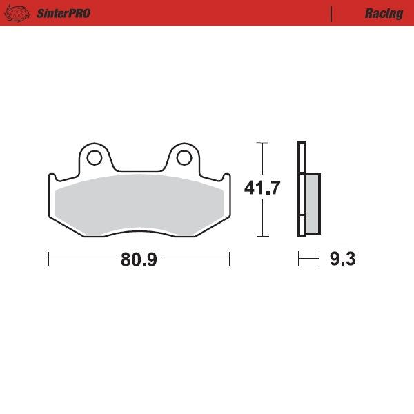 Moto-Master Rear Pro Racing Sintered Brake Pads For Yamaha YFM 700 R Raptor 2013-2024