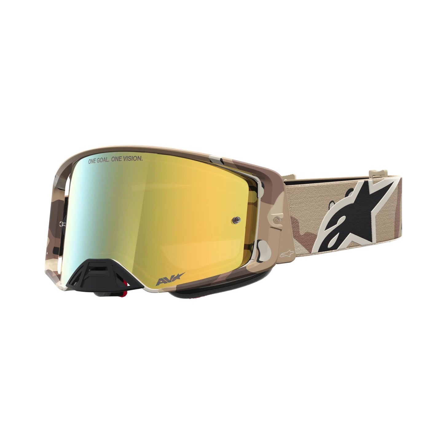 Alpinestars 2027 Supertech Lone MX Goggles Camo Desert Mirror Gold