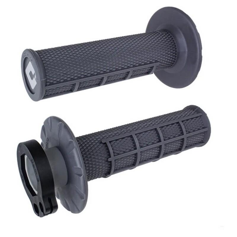 ODI Half Waffle MX Lock-On Grip Set Graphite For KTM SXF 500 2016-2025