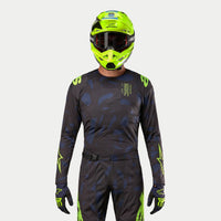 Alpinestars 2024 Techstar Rantera Motocross Jersey Black Navy Yellow Fluo Clearance