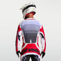 Alpinestars 2027 Techstar Maven MX Jersey Fire Red White Lavender Black