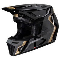 Leatt 2025 Composite Motocross Helmet V25 8.5 Black With 5.5 Goggles