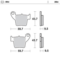 Moto-Master Rear Nitro Sintered Brake Pads For Fantic XMF 125 Motard Competition 2021-2022