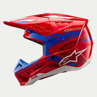 Alpinestars 2026 Supertech SM5 Action 2 Bright Red Blue Motocross Helmet