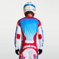Alpinestars 2027 Racer Hunt MX Jersey White Fire Red Ucla Blue