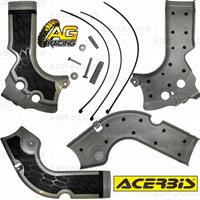 Acerbis X-Grip Frame Protector Guards Silver For Honda CRF 450 R 2013-2016