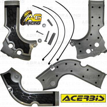 Acerbis X-Grip Frame Protector Guards Silver For Honda CRF 450 R 2013-2016