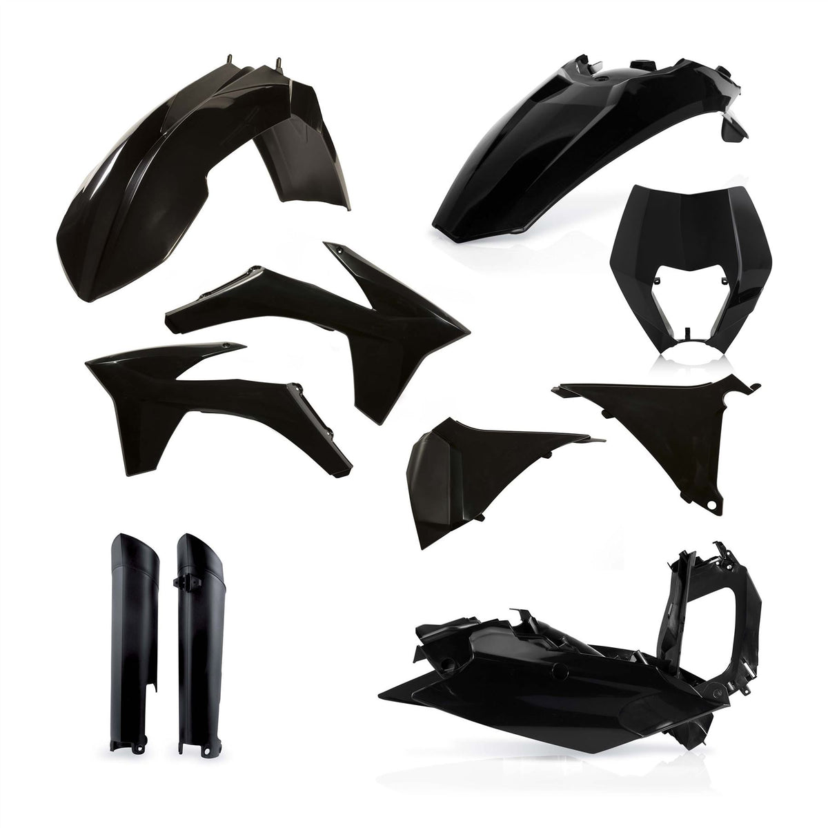 Acerbis Full Plastic Kit Black For KTM EXC 125 2012-2013