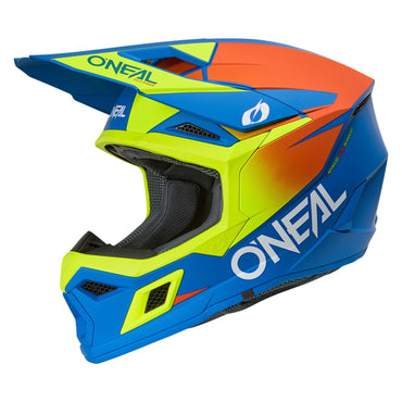 O'Neal 2026 Youth 3 SRS Solid Blue Neon Yellow Helmet