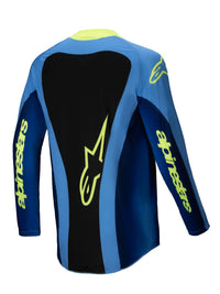 Alpinestars 2025 Techstar Melt Motocross Jersey Yellow Flou Blue