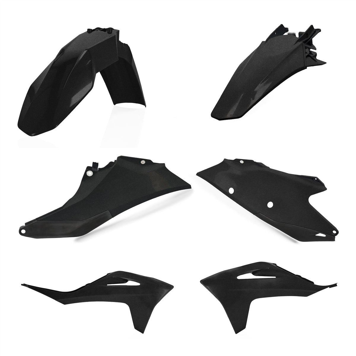 Acerbis Plastic Kit Metallic Black For Gas Gas MC 450 F 2021-2023