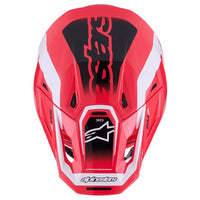 Alpinestars 2026 SM7 Deed Motocross Helmet Red Black White Glossy