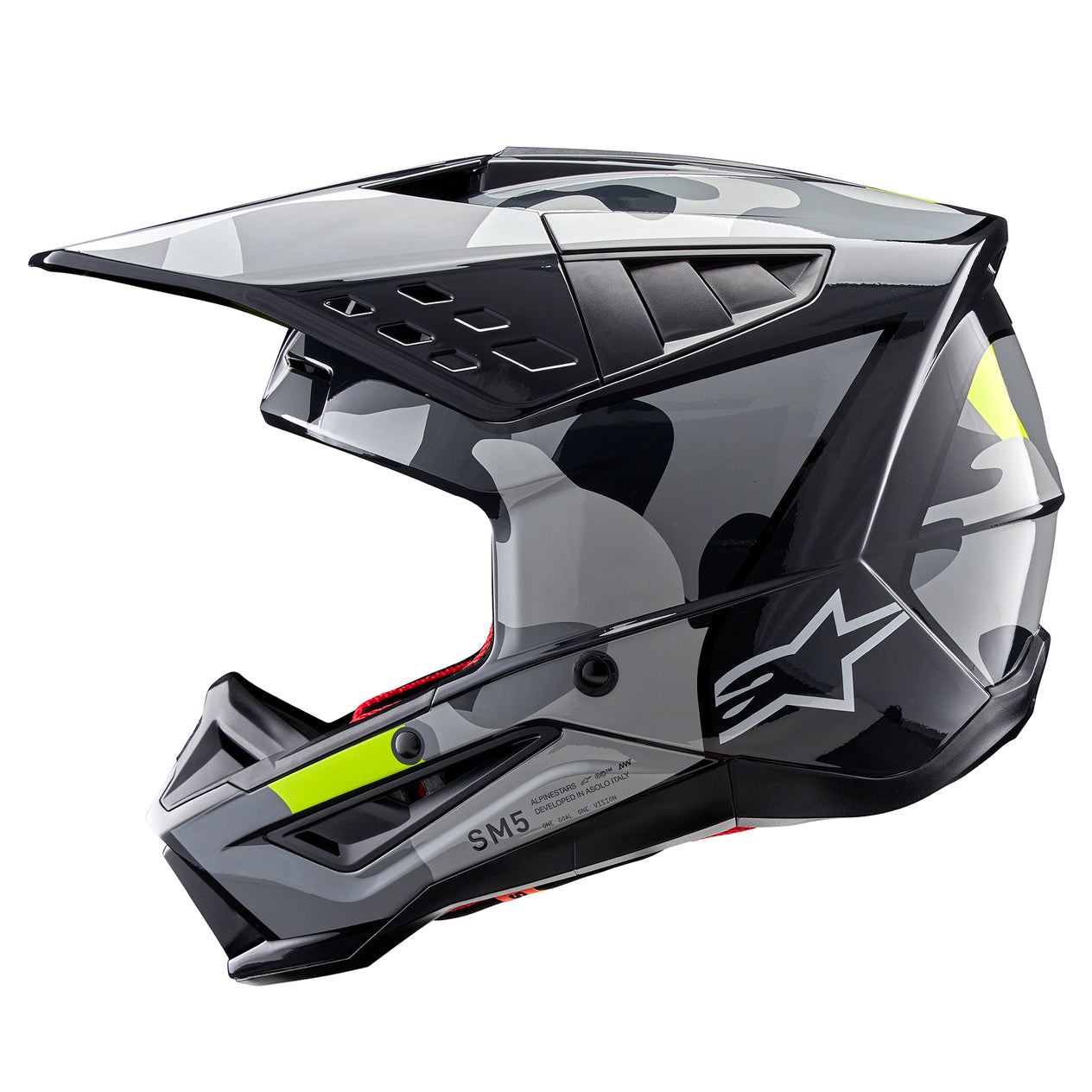 Alpinestars 2026 Supertech SM5 Rover 2 Dark Grey Yellow Flou Motocross Helmet