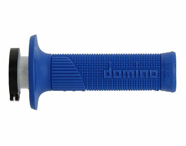 Domino D100 Blue D-Lock MX Grips W/Push Pull Pulley Motocross Off-Road Enduro