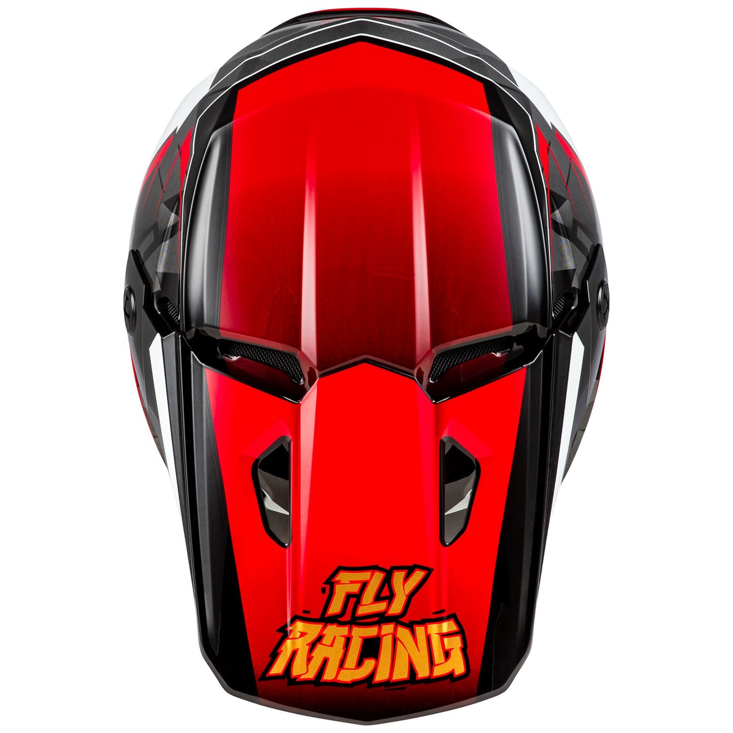 Fly Racing 2025 Youth Kinetic Scorched Motocross Helmet Red Black White Youth