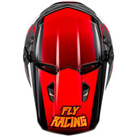 Fly Racing 2025 Youth Kinetic Scorched Motocross Helmet Red Black White Youth
