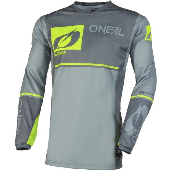 O'Neal 2025 Motocross Jersey Hardwear Flow Grey Neon Yellow