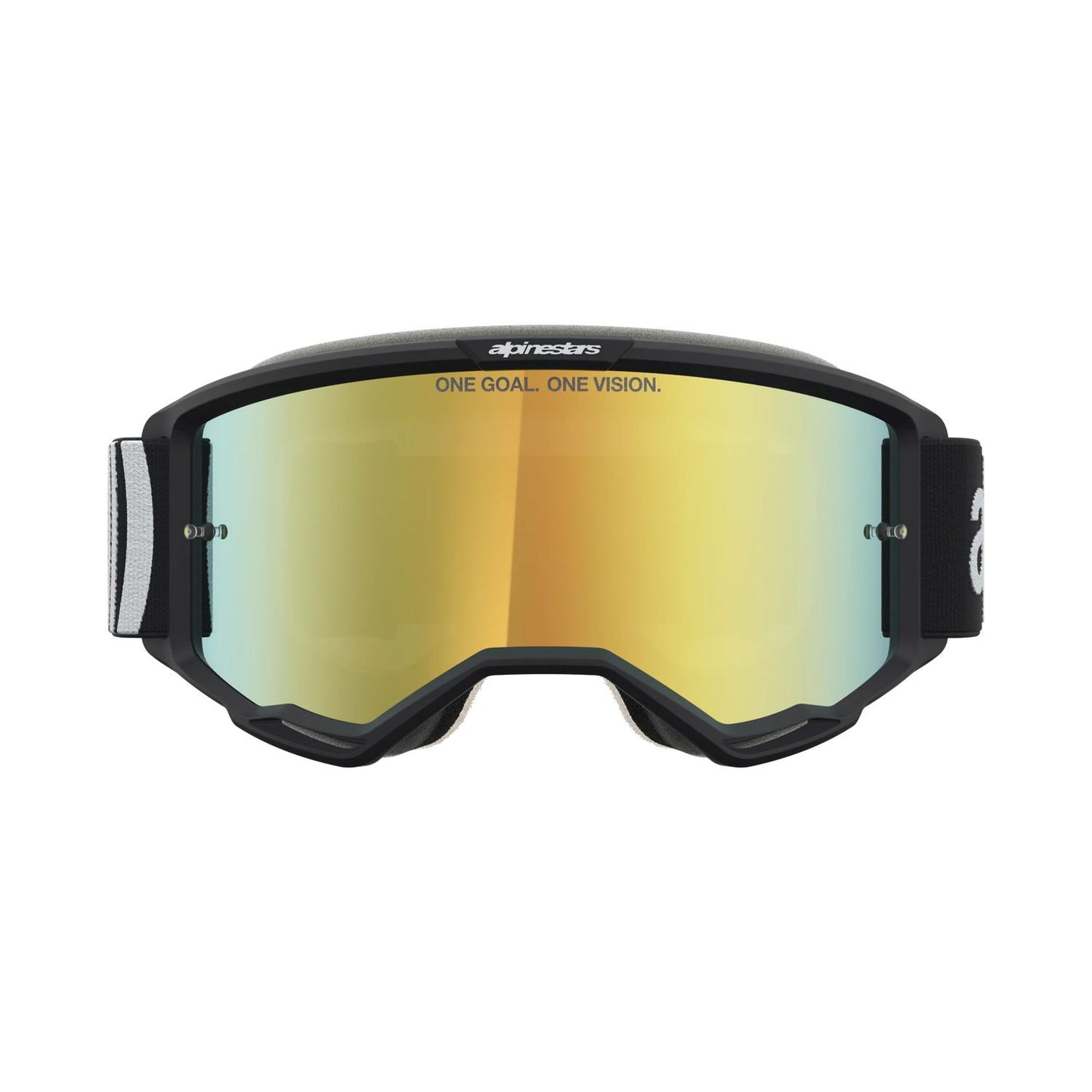 Alpinestars 2027 Vision 5 Hone MX Goggles Black White Mirror Gold